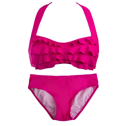 FinFun Bikini Set Framboise Taille L (10 Ans)